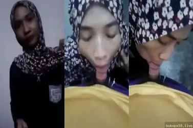 Hijaber Cantik Ngisep Kontol Pacar
